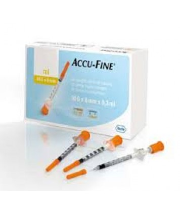 ACCUFINE SIRINGHE PER INSULINA 0,5ML 30G 8MM 30PZ